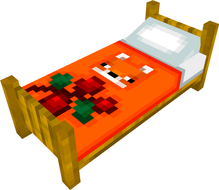 Orange Beautiful Bed