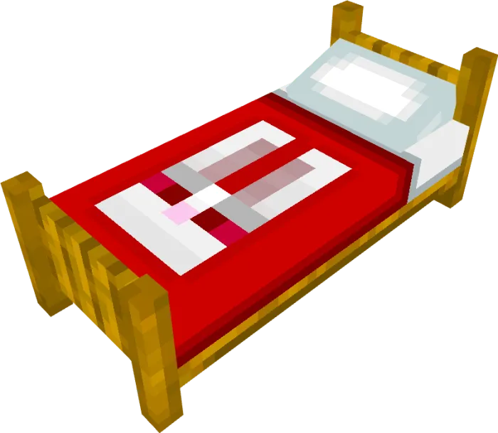 Red Beautiful Bed