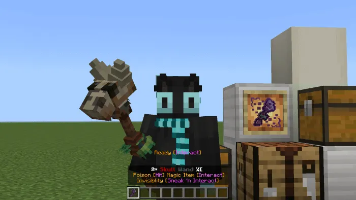 Player with Skull Wand