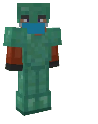 Equipped Oxidized Copper Armor