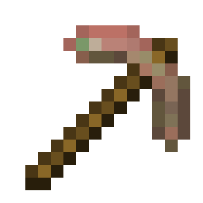 Exposed Copper Pickaxe