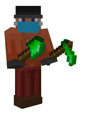 Equipped Tools: Emerald Shovel & Hoe