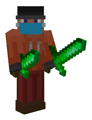 Equipped Weapons: Emerald Dagger & Sword