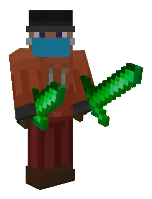 Equipped Weapons: Emerald Dagger & Sword