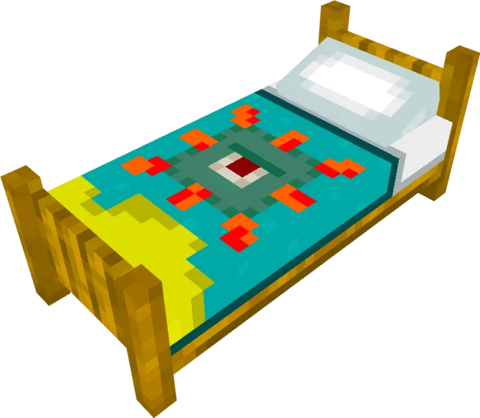 Cyan Beautiful Bed