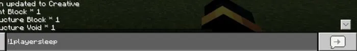 !1playersleep command