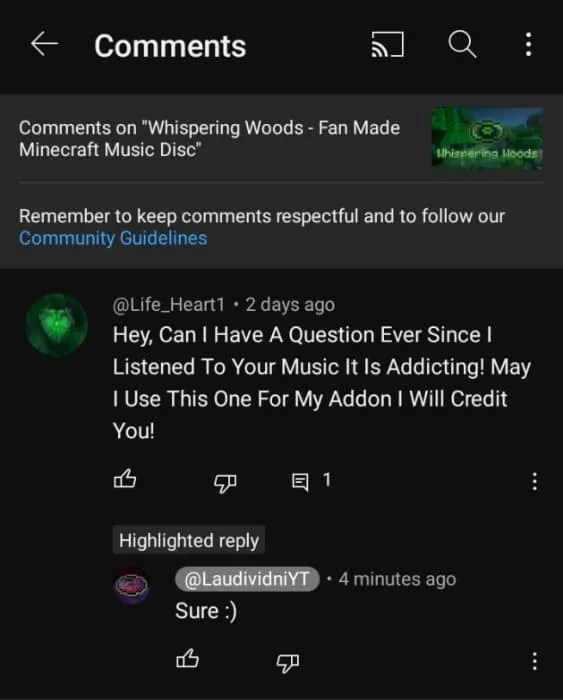 Permission from LaudividniYT