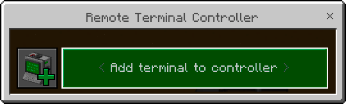 Add Terminal to Controller Button