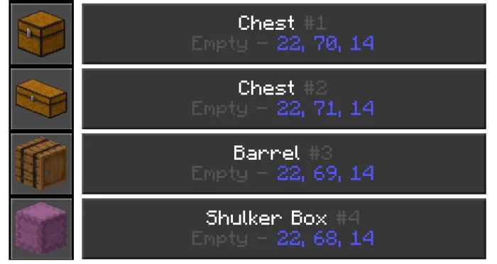 Chest Coordinates