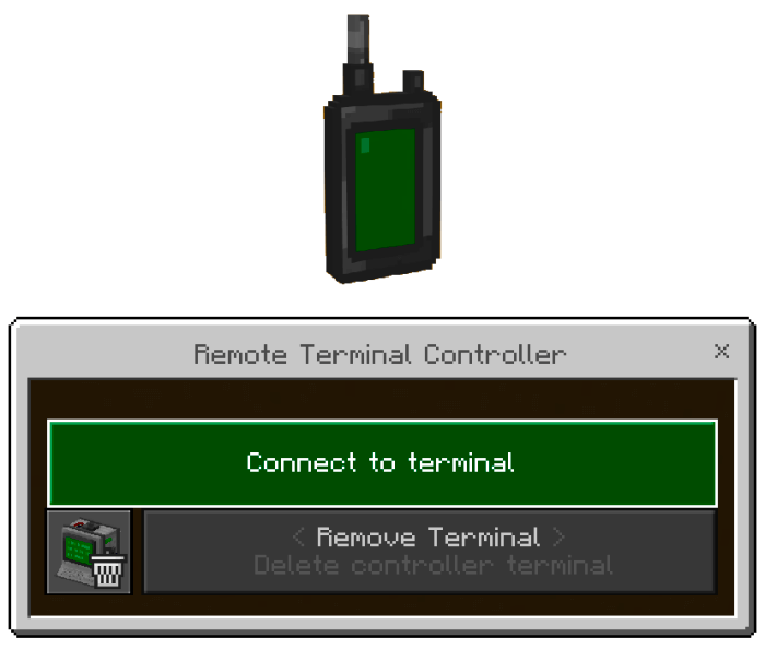 Connect to Terminal Button