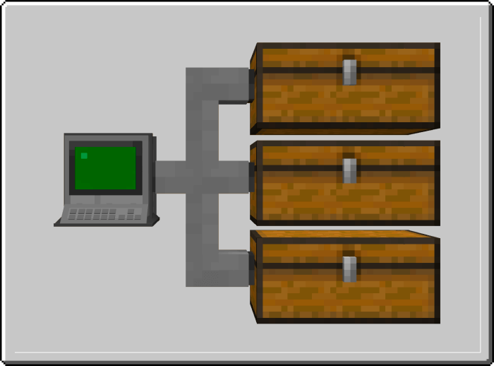 Storage Management Terminal connected to Chests