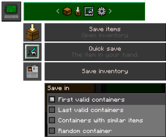 First Valid Containers Options
