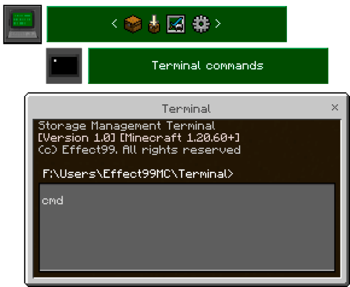 Terminal Commands Input