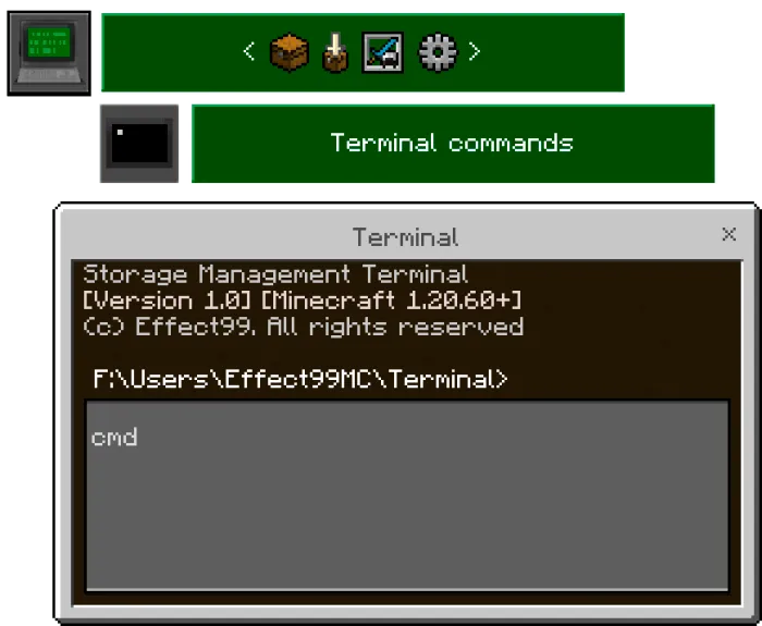 Terminal Commands Input