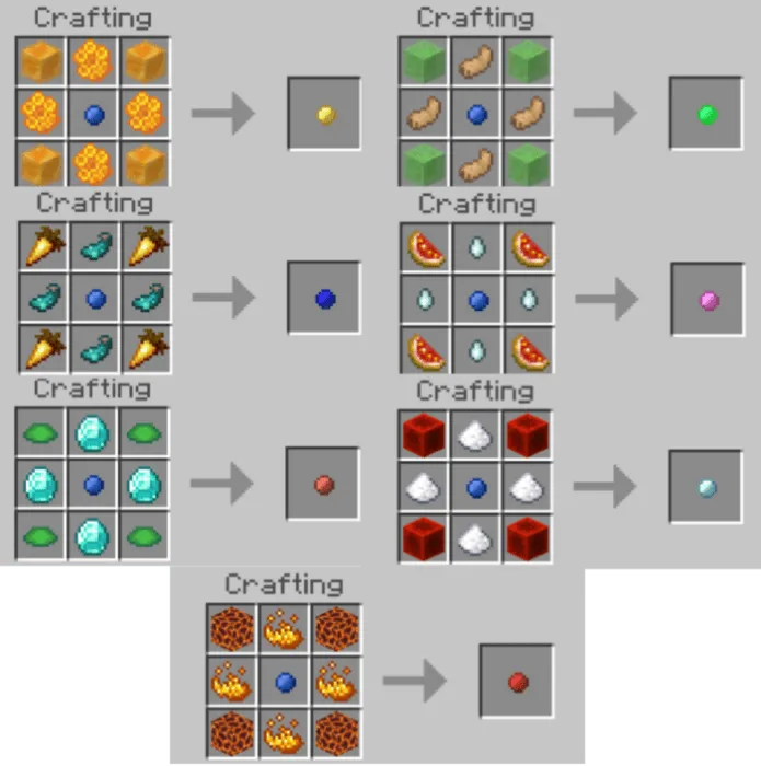 Beacon Rings: Gems Recipes