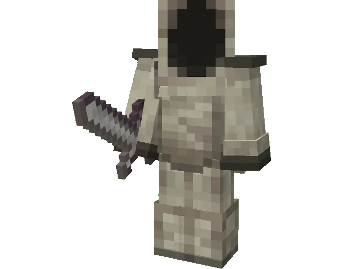 Equipped Phantom Armor and Sword