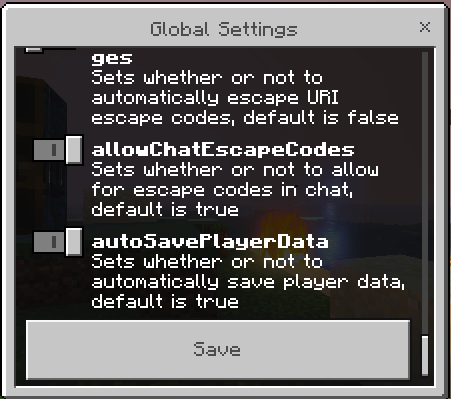 Global Settings GUI: Screenshot 10