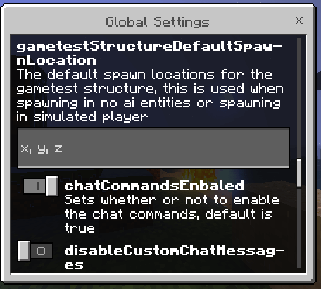 Global Settings GUI: Screenshot 6