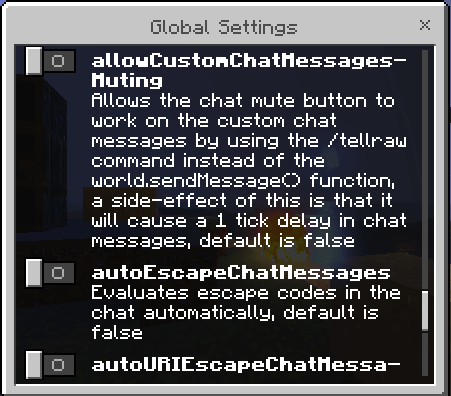 Global Settings GUI: Screenshot 8