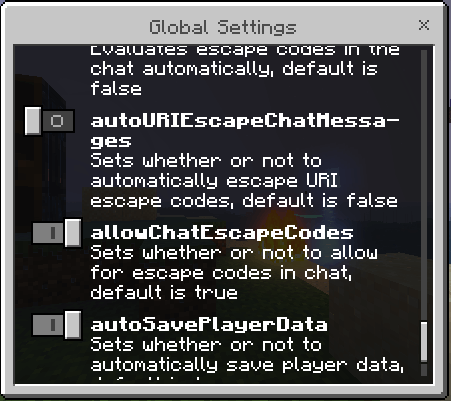 Global Settings GUI: Screenshot 9