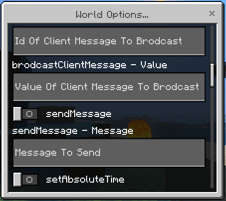 World Options GUI: Screenshot 3