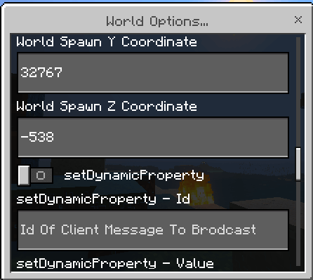 World Options GUI: Screenshot 5
