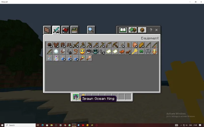 Spawn Egg in the Inventory