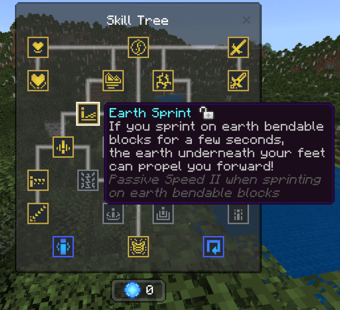 Earth Skill Tree: Earth Sprint Skill
