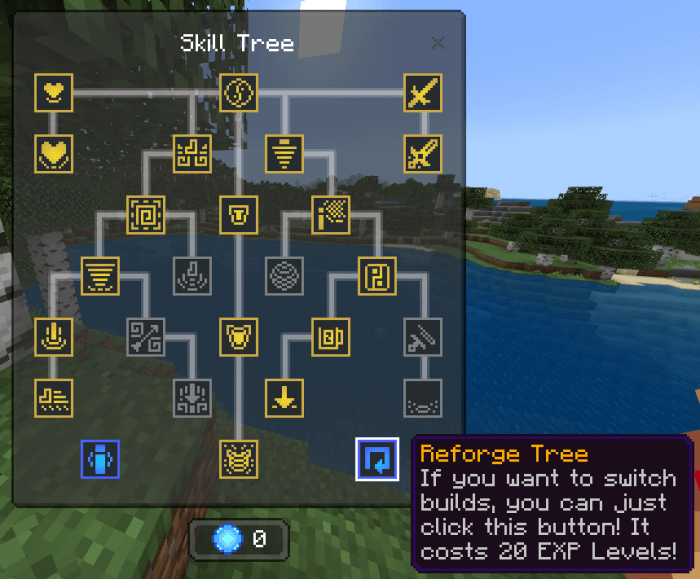 Earth Skill Tree: Reforge Tree Button