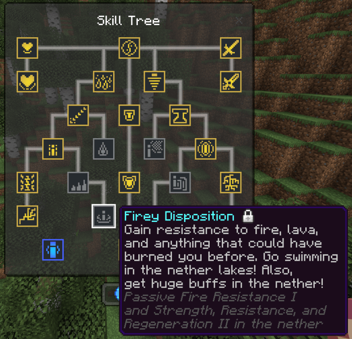 Fire Skill Tree: Firey Disposition Skill