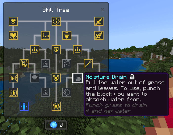 Water Skill Tree: Moisture Drain Skill
