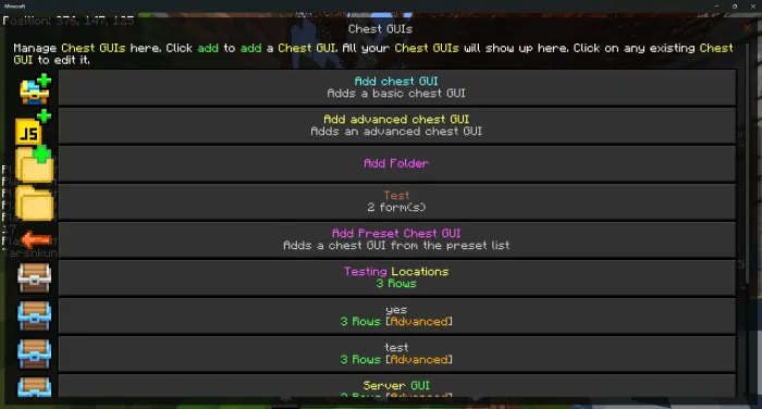 Azalea Essentials: Chest GUI Editor