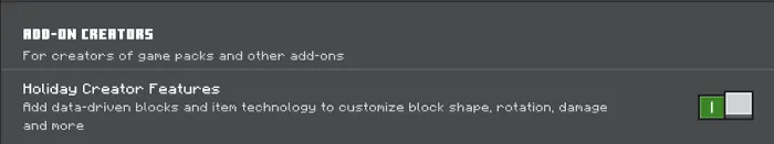 Enable Experimental Options
