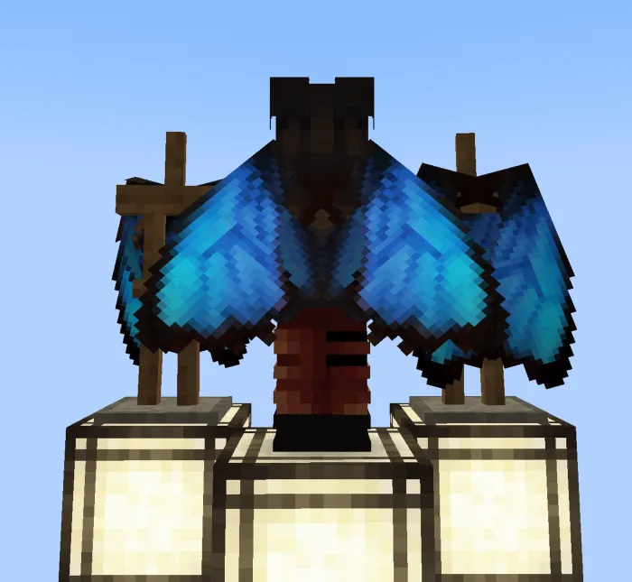 Blue Morpho Butterfly Elytra Wings 32x