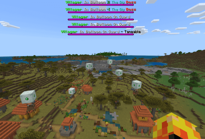 Villagers In Balloons: Screenshot 1