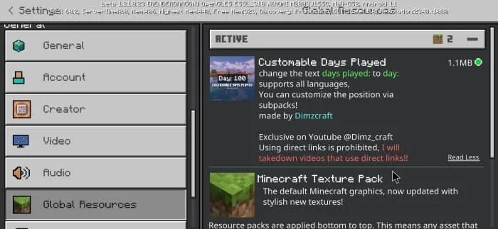 Customable Days Played Pack: Screenshot