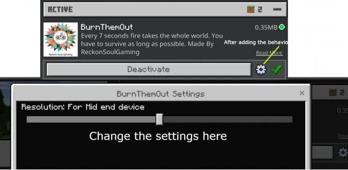 BurnThemOut Settings