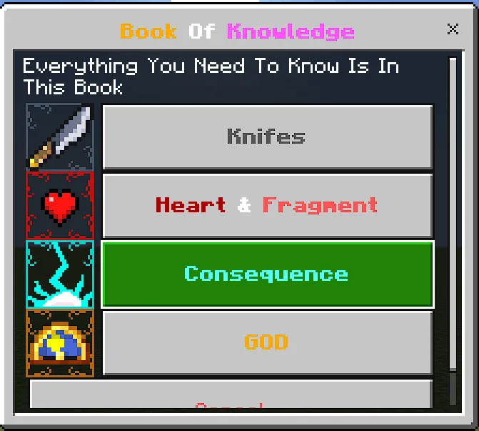 Book Of Knowledge UI