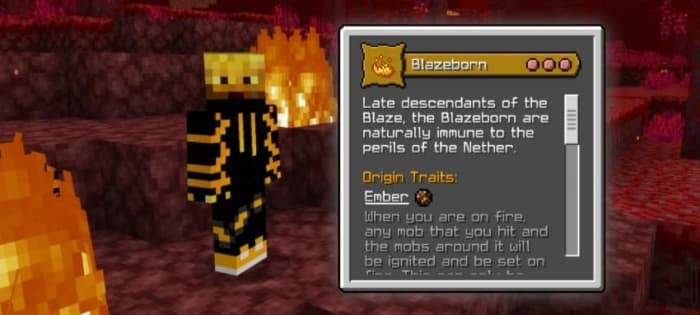 Blazeborn Origin Description