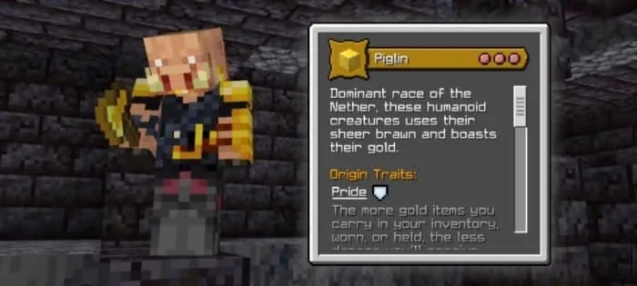 Piglin Origin Description