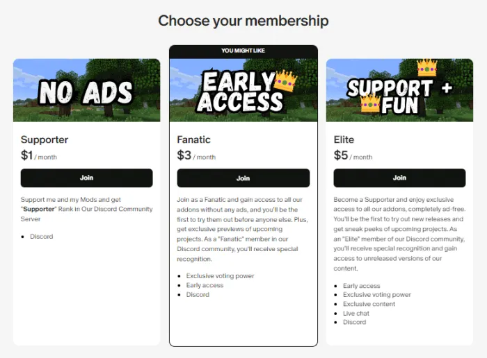 ReckonMC Patreon Subcriptions