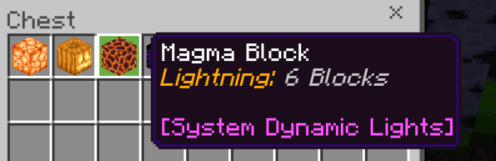 Magma Block Lighting Info