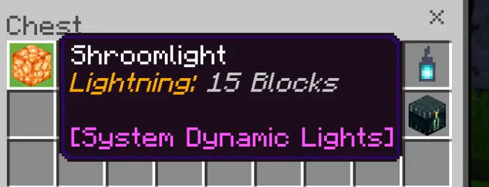Shroomlight Lighting Info