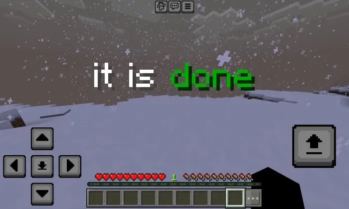 it is done