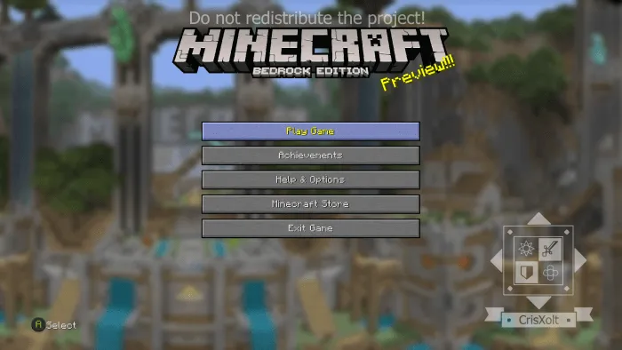 Vanilla DX: LCE UI: Screenshot 1