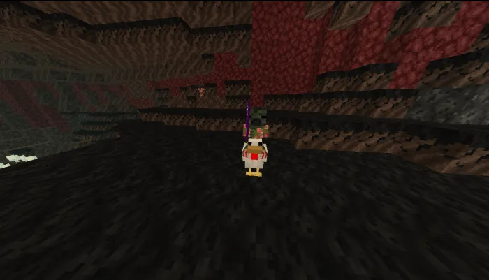 Withered Zombie Pigman Riding a Chicken