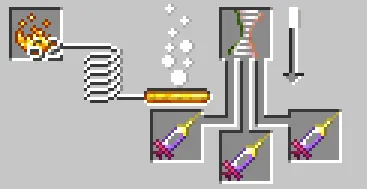 Zombie Piglin Syringe Recipe (Step 1)