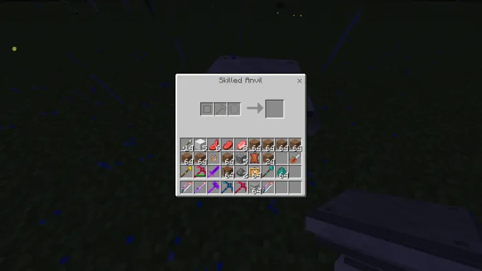Skilled Anvil UI: Screenshot
