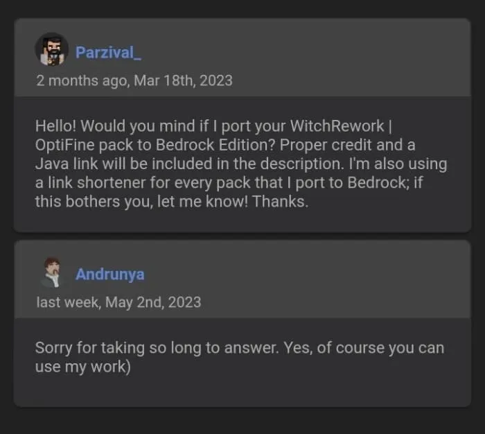 Andrunya's Permission for Parzival
