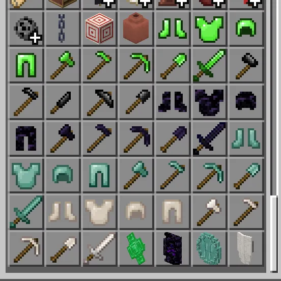 All Available Tools, Weapons and Armor